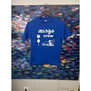 Vintage 80s Miller Mingo Crew Railroad Train T-Shirt Blue Made in USA M